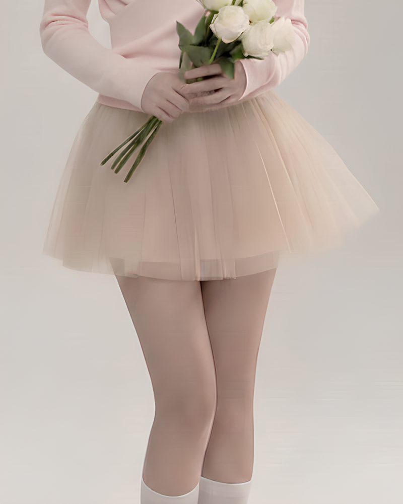 ミルクティーレースカシュクールトップス×スカート Mc758