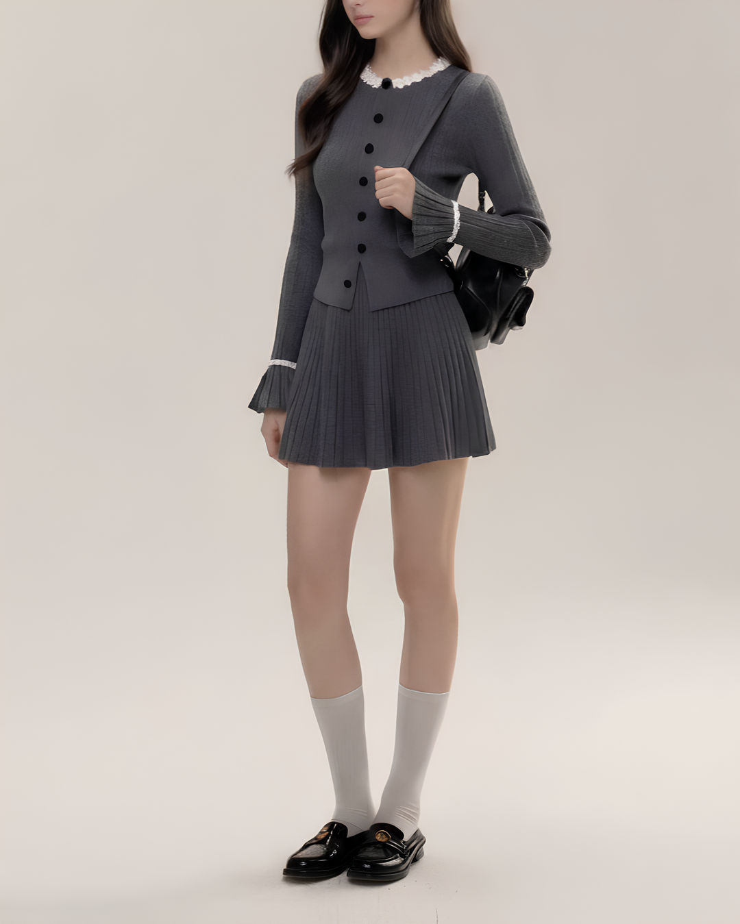 レースカラードッキングニットセットアップ Mc 759