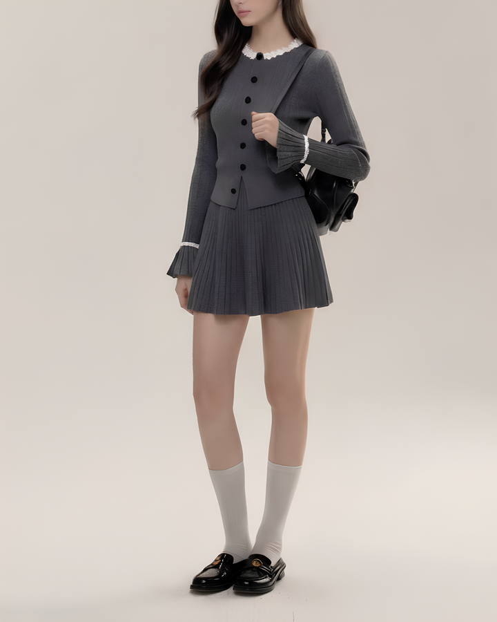 レースカラードッキングニットセットアップ Mc 759