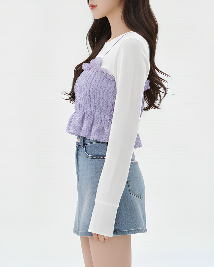 フリルレイヤードトップス Mc770