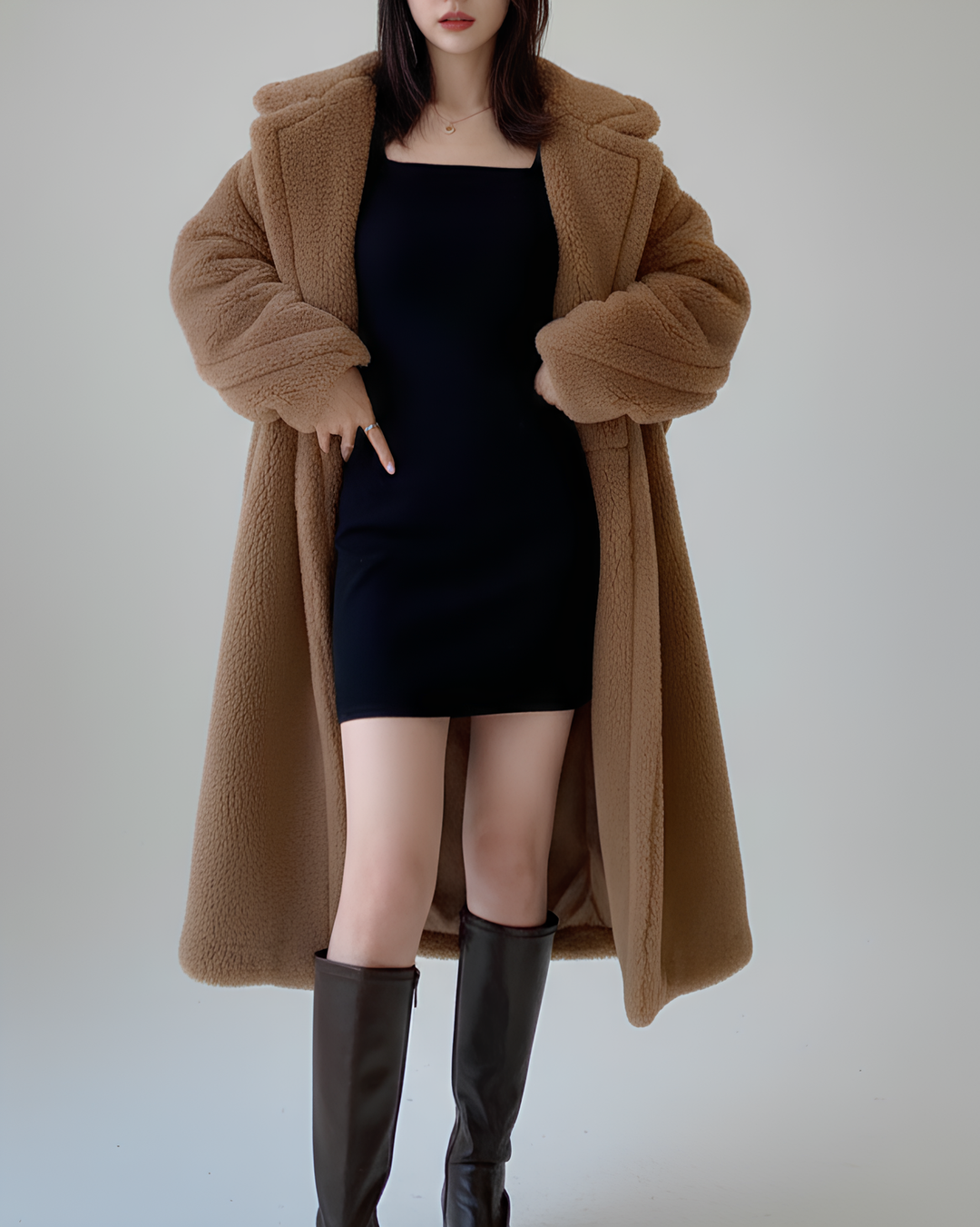 エアリーボアロングコート Mc 592