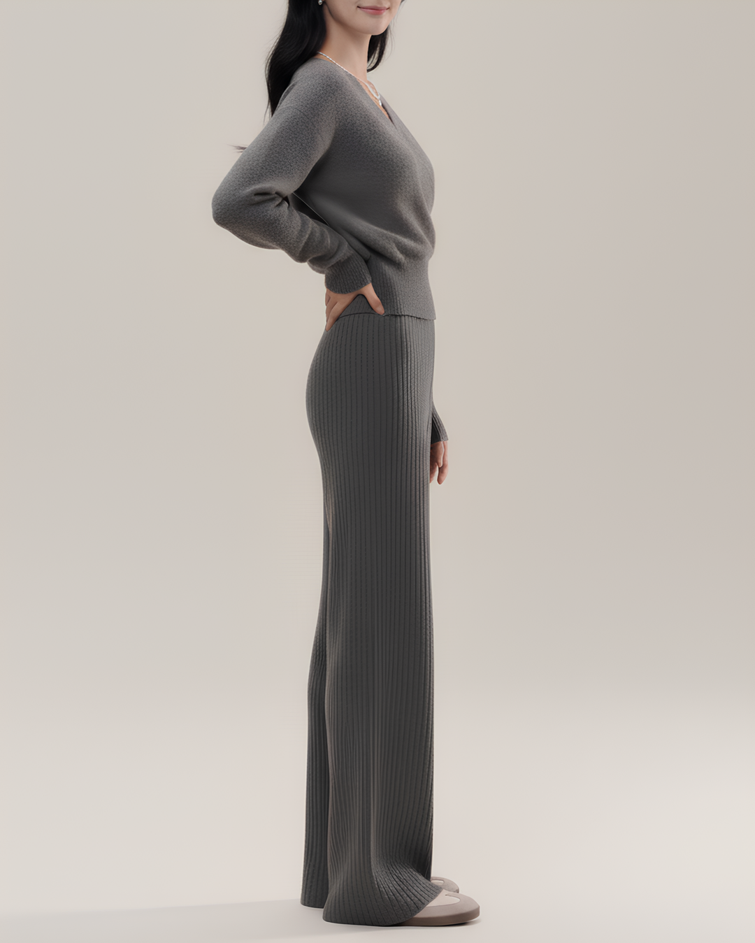 リブニットセットアップ Mc 761