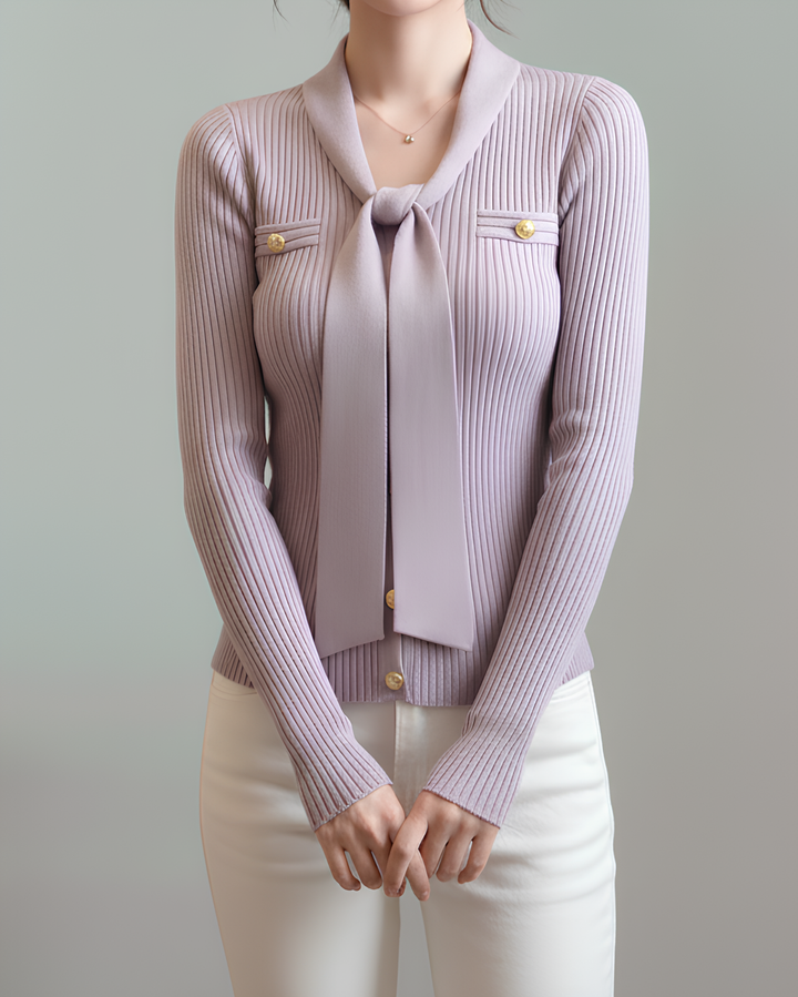 リボンタイリブカーディガン Mc 754