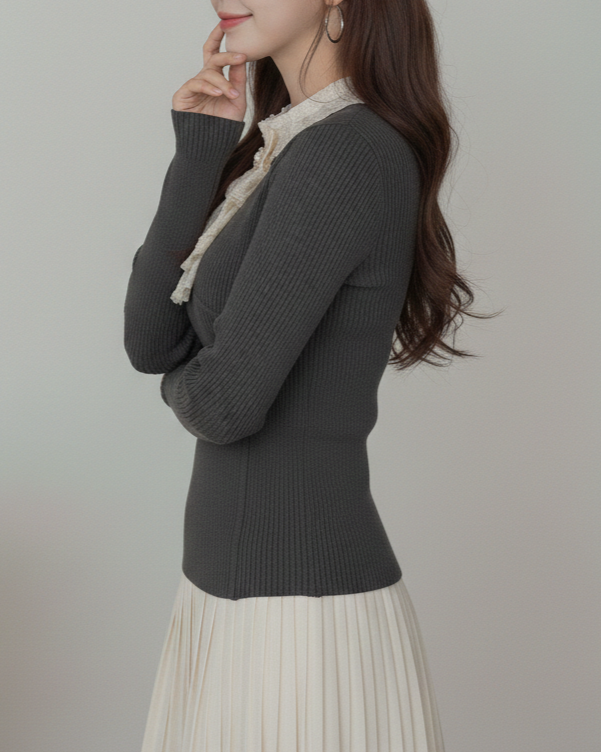 クラシカルリボンフリルトップス Mc 755