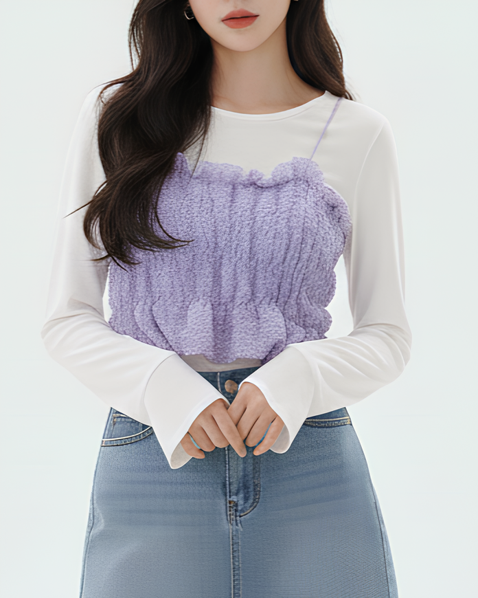 フリルレイヤードトップス Mc770