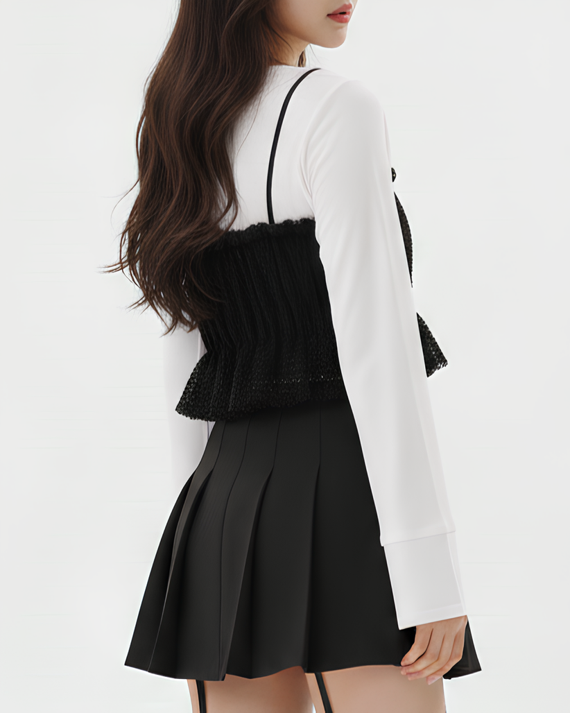 フリルレイヤードトップス Mc770