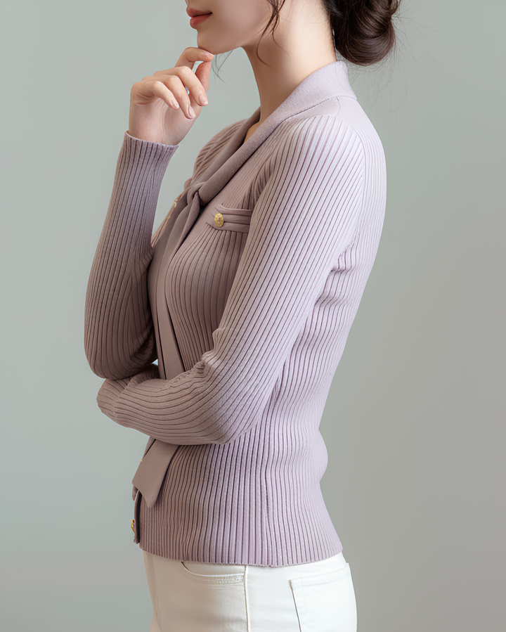 リボンタイリブカーディガン Mc 754