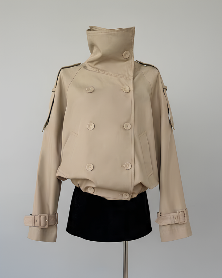スタンドネックショートトレンチブルゾン Mc 764