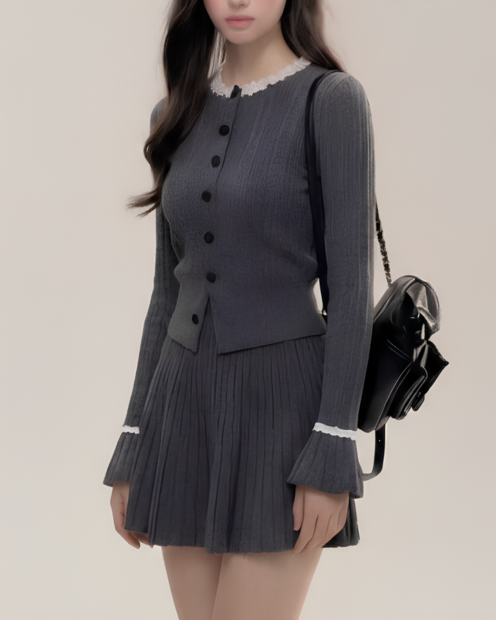 レースカラードッキングニットセットアップ Mc 759