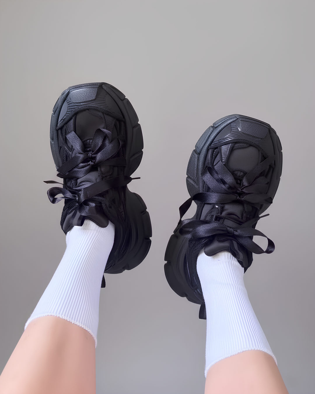 リボンレース ボリュームソール スニーカー Mc 740