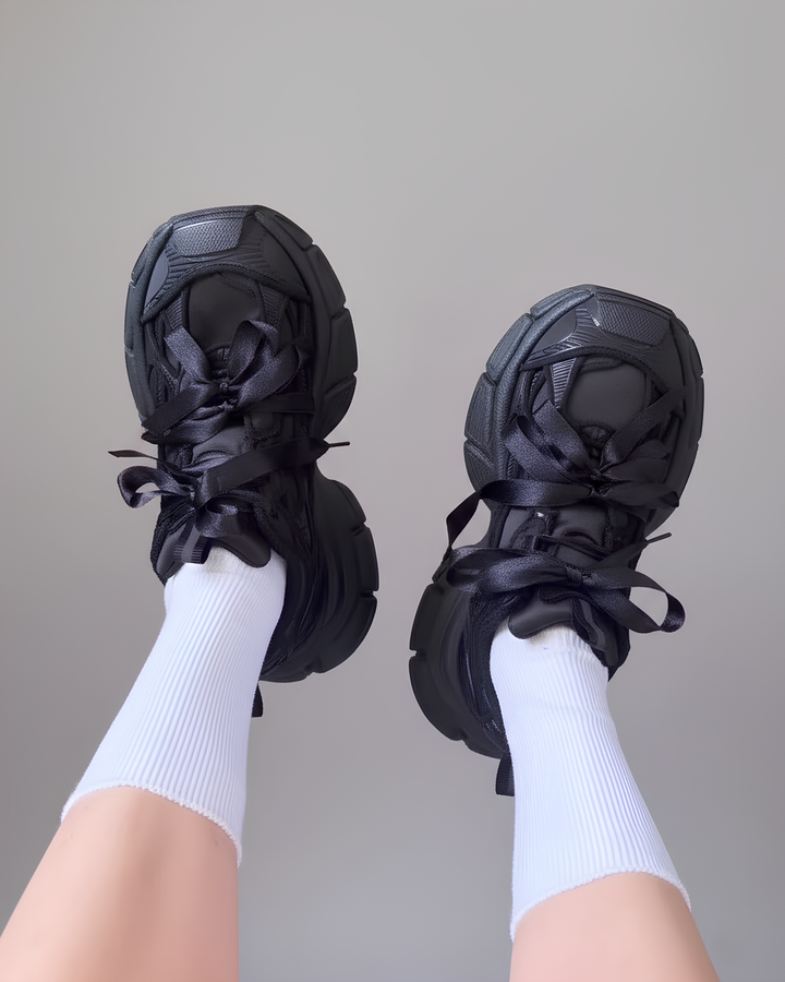 リボンレース ボリュームソール スニーカー Mc 740