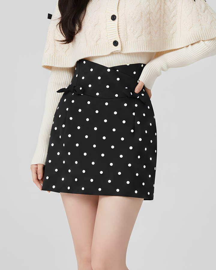 ハイウエストドットタイトスカート Mc 709