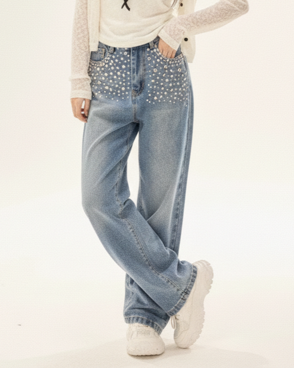 ローライズビジューデニム Mc 746