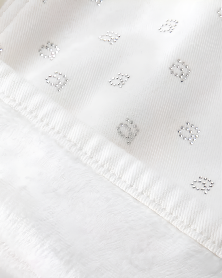 ラインストーンホワイトワイドパンツ Mc 800