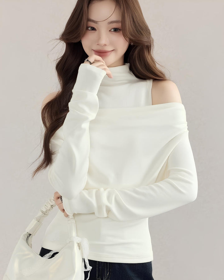 デュアルネックデザイントップス  Mc 627