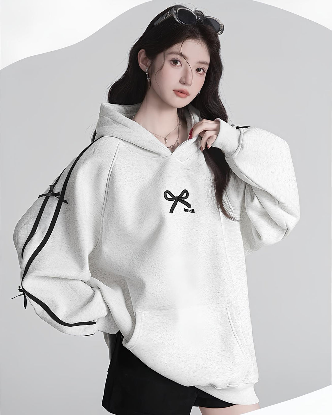 サイドリボンガーリーパーカー Mc 632