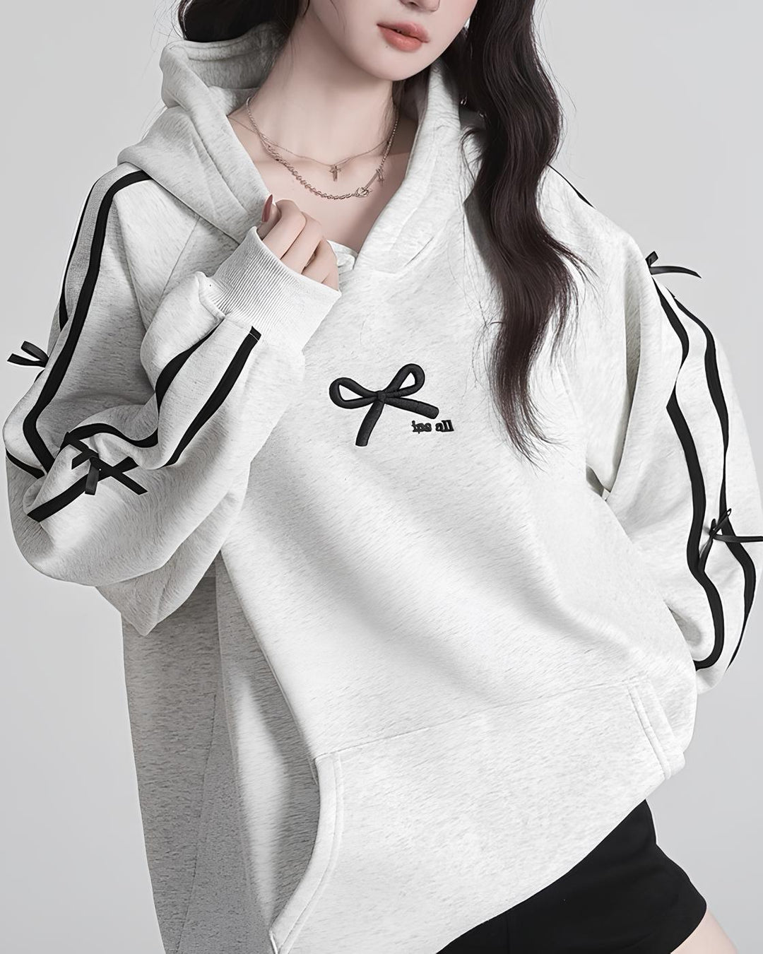 サイドリボンガーリーパーカー Mc 632