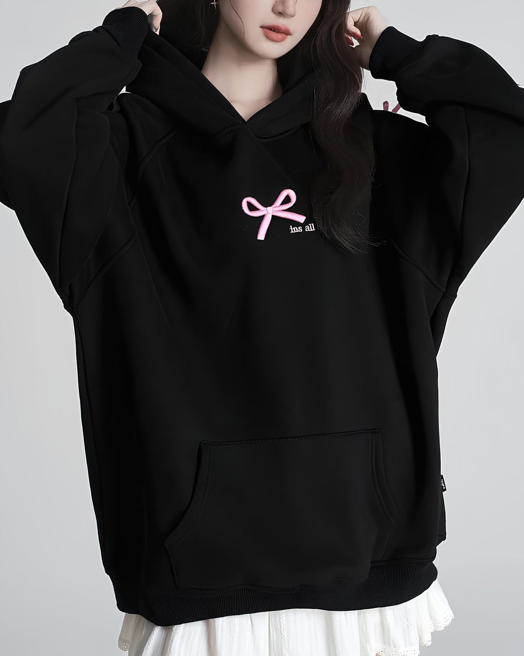 サイドリボンガーリーパーカー Mc 632