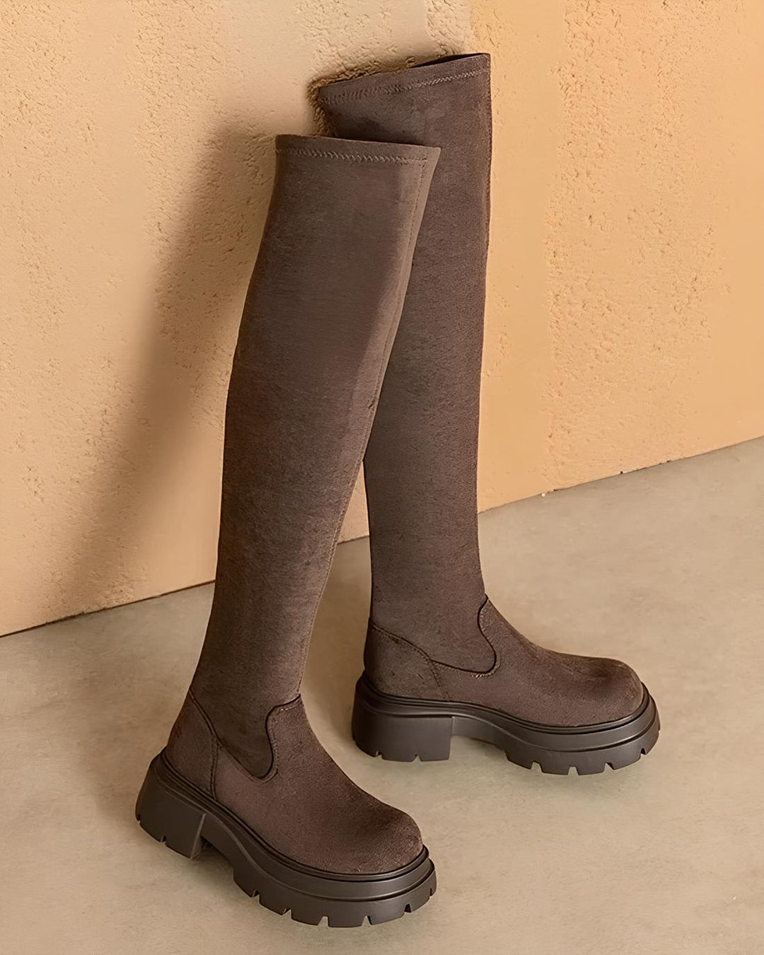 スリムフィット厚底ロングブーツ Mc 638