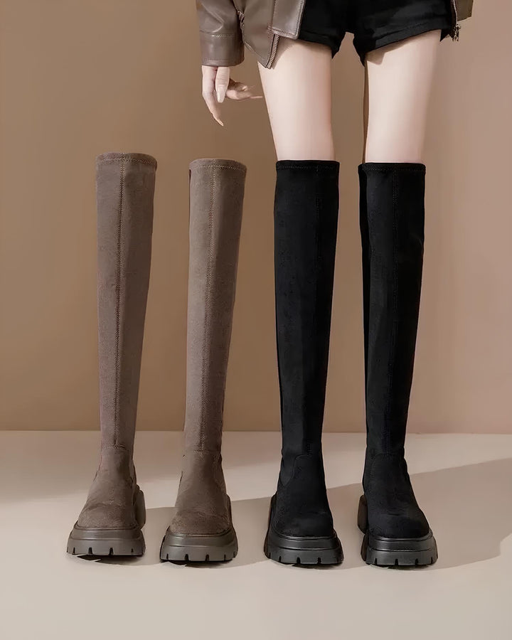 スリムフィット厚底ロングブーツ Mc 638