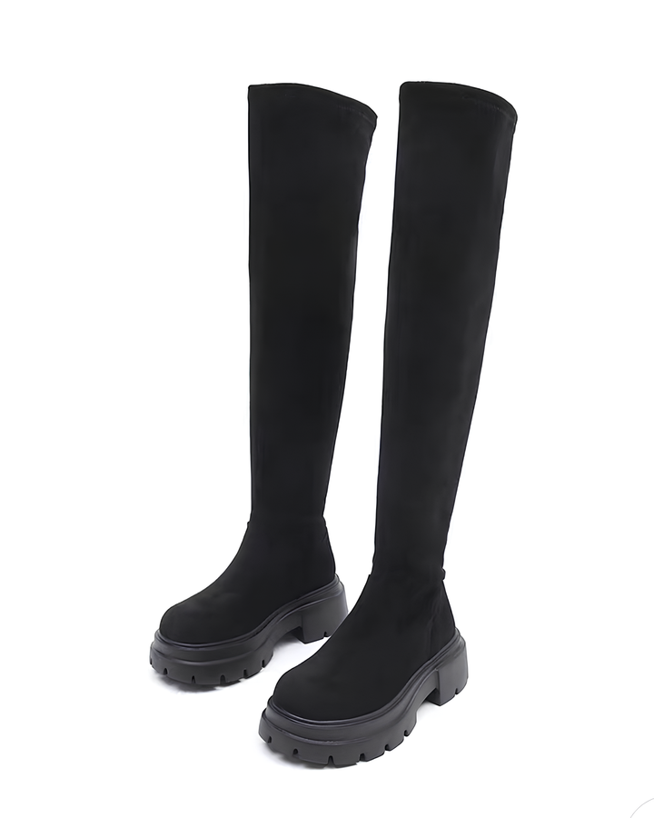 スリムフィット厚底ロングブーツ Mc 638