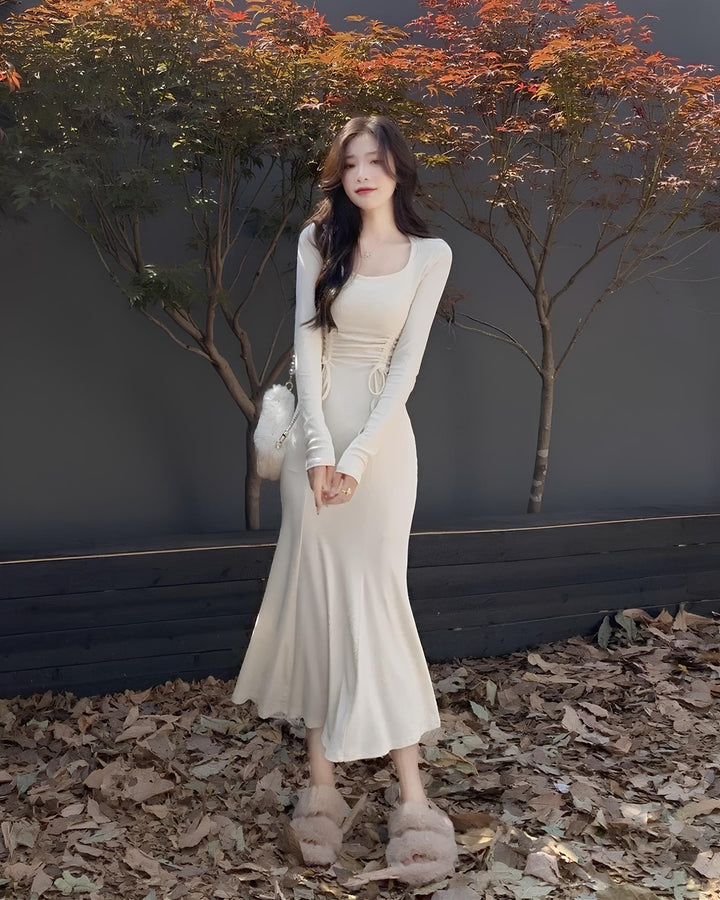 シャーリングロングワンピース Mc 639