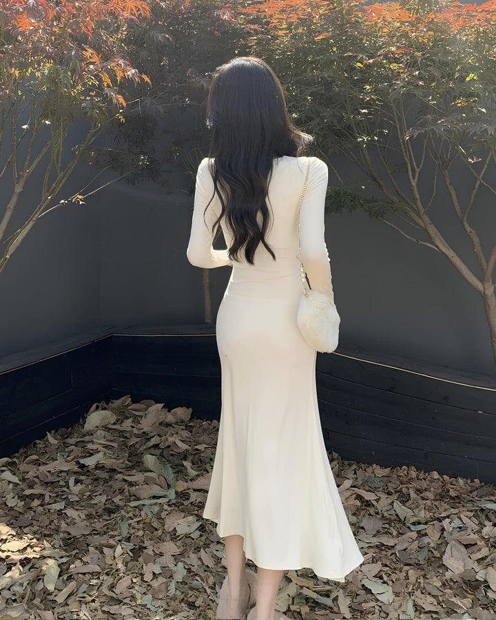 シャーリングロングワンピース Mc 639