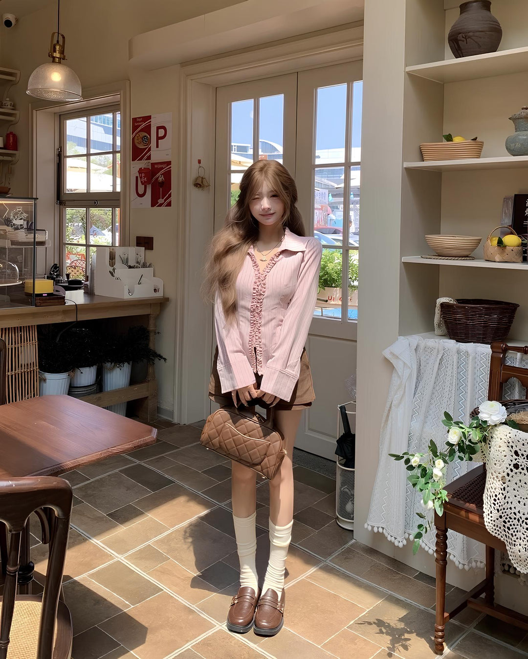 フリルストライプシャツ MC 640