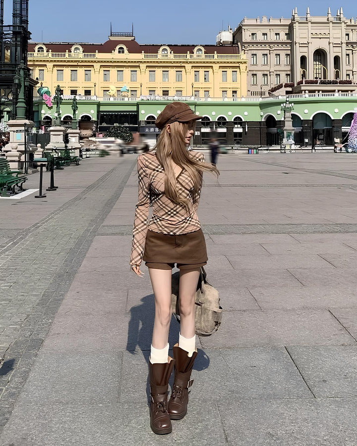 バックデザインショートインスカート Mc 641