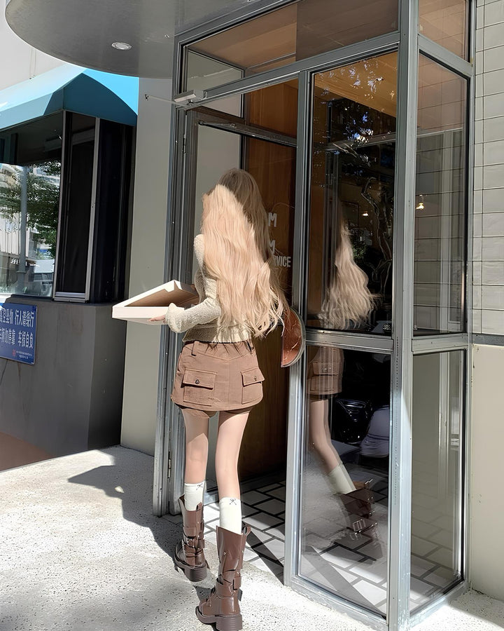 バックデザインショートインスカート Mc 641