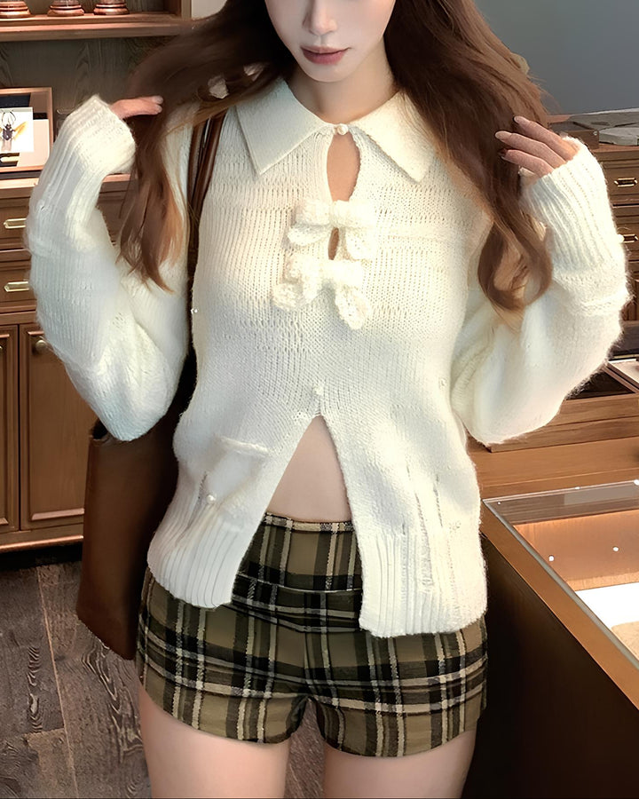 クラシックチェックハイウエストショートパンツ Mc 657