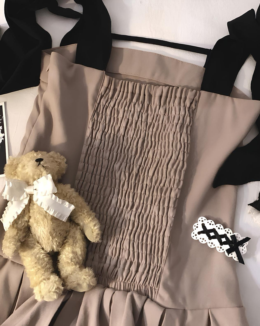 リボンストラップクラシックフレアワンピース Mc 659