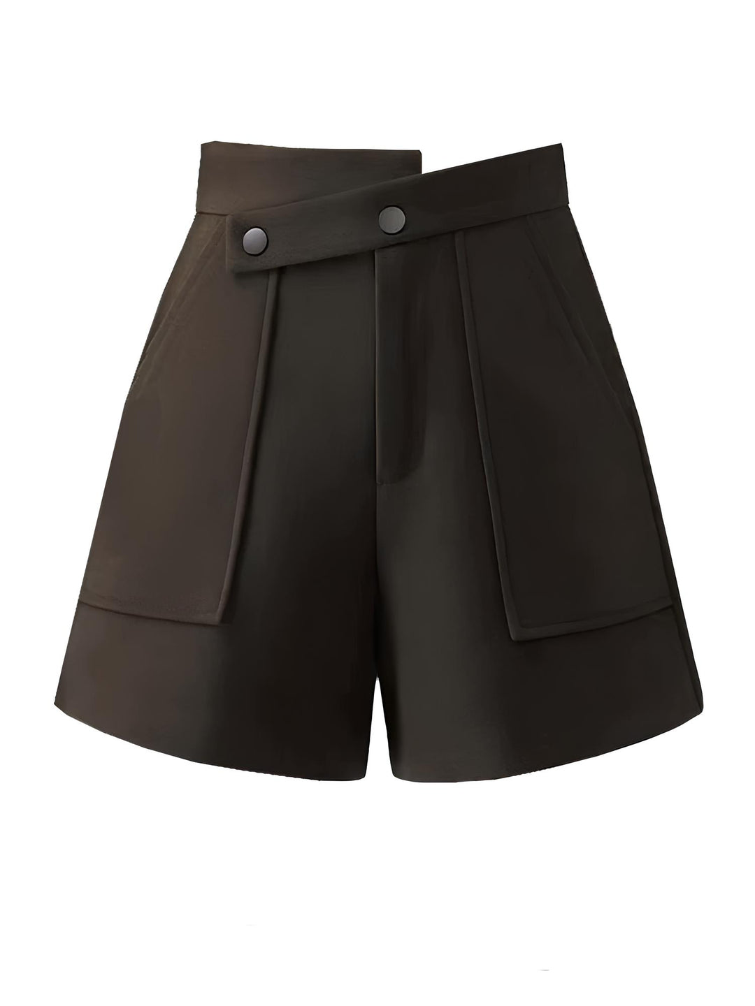 アシメボタンウールハイウエストショートパンツ Mc 252