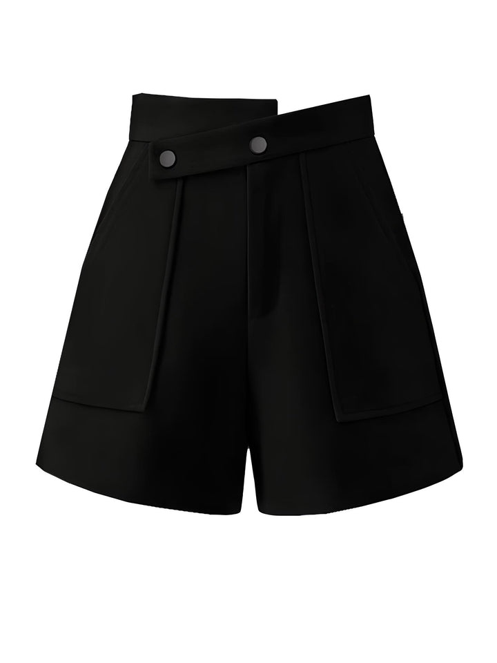 アシメボタンウールハイウエストショートパンツ Mc 252