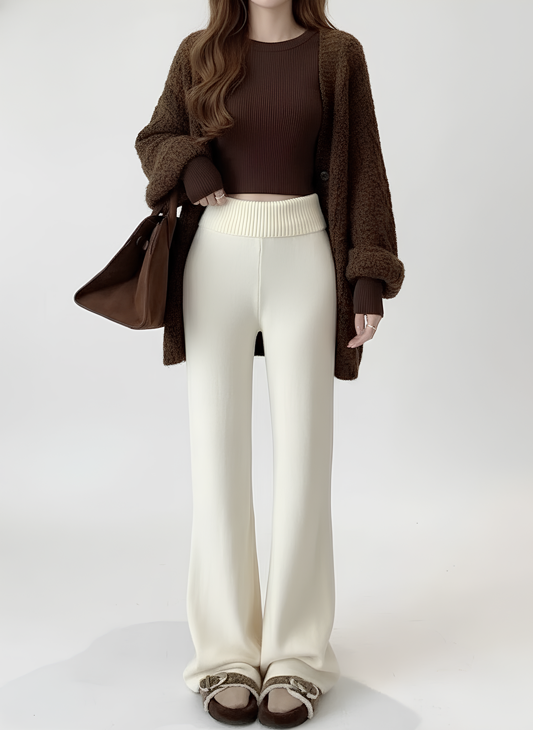 ハイウエストフレアニットパンツ Mc 382