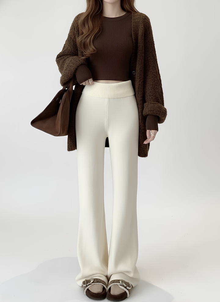 ハイウエストフレアニットパンツ Mc 382