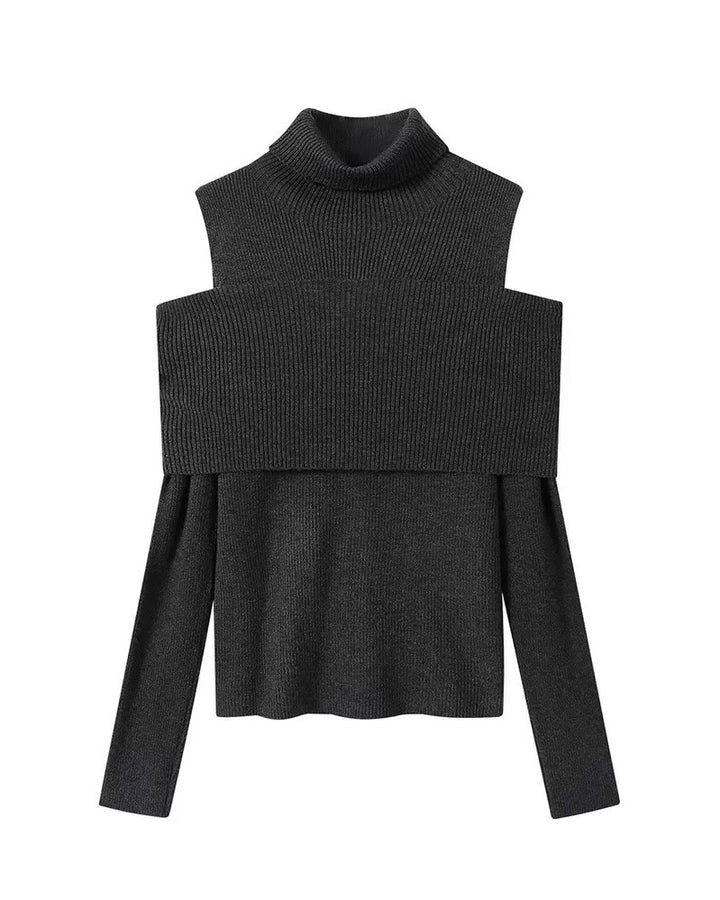 オフショルダータートルニットトップス Mc 694