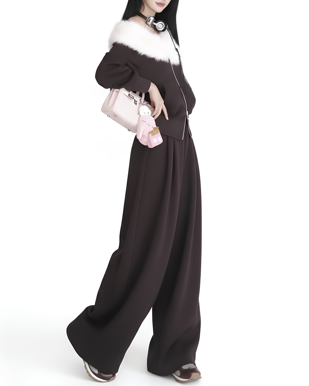 ファーオフショル モードジップセットアップ  Mc 713