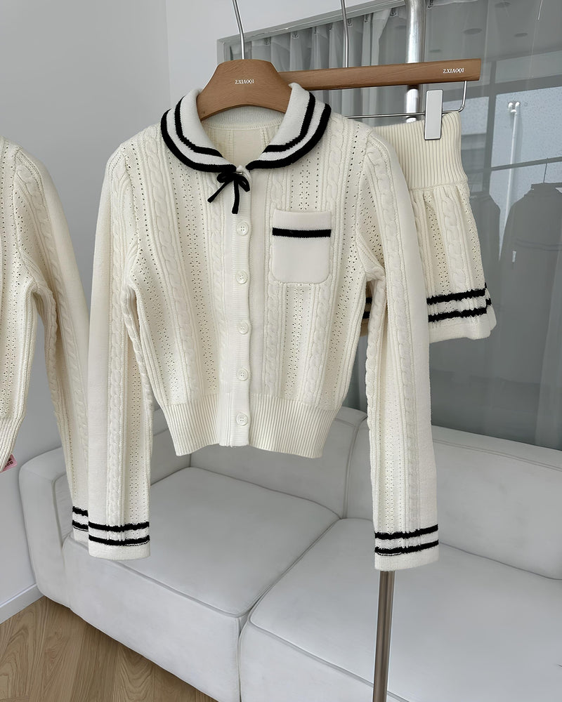 クラシカルリボンニットセットアップ Mc 714