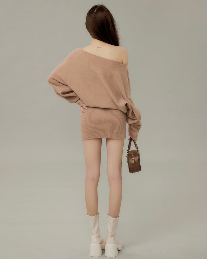 グリッタービジューニットワンピース Mc 706