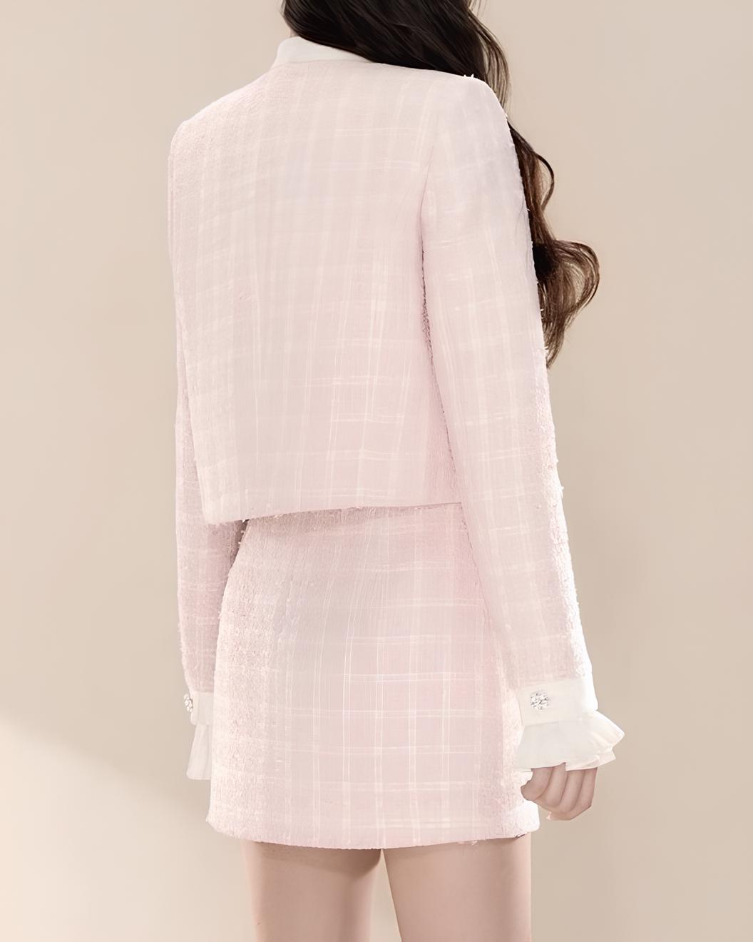 ツイードジャケット×ミニスカートセットアップ  Mc 734