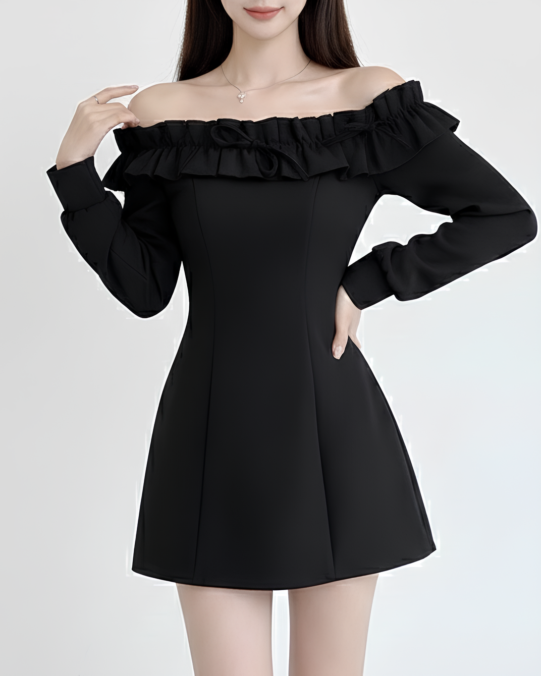 フリルオフショルミニワンピース Mc  720