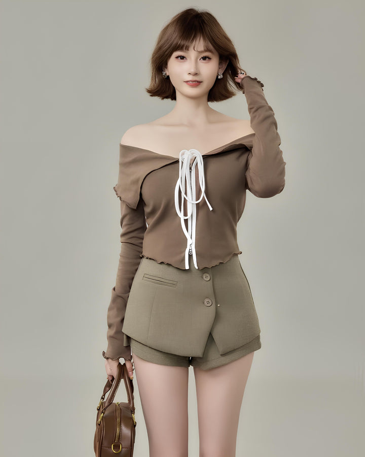 レイヤードボタンショートパンツ Mc 723