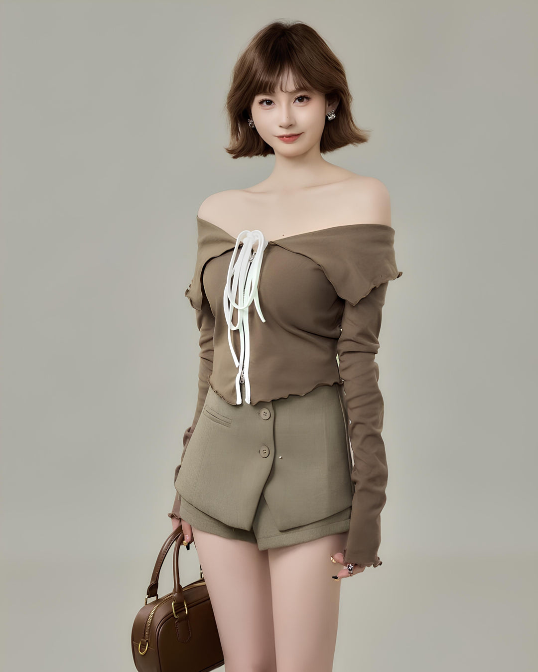 レイヤードボタンショートパンツ Mc 723