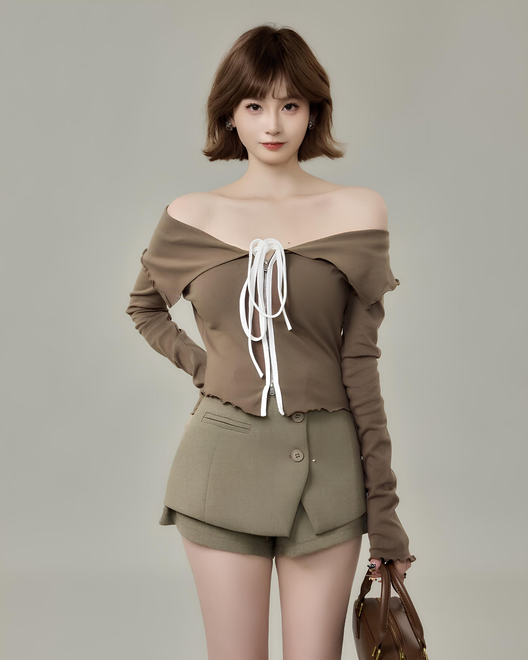 レイヤードボタンショートパンツ Mc 723