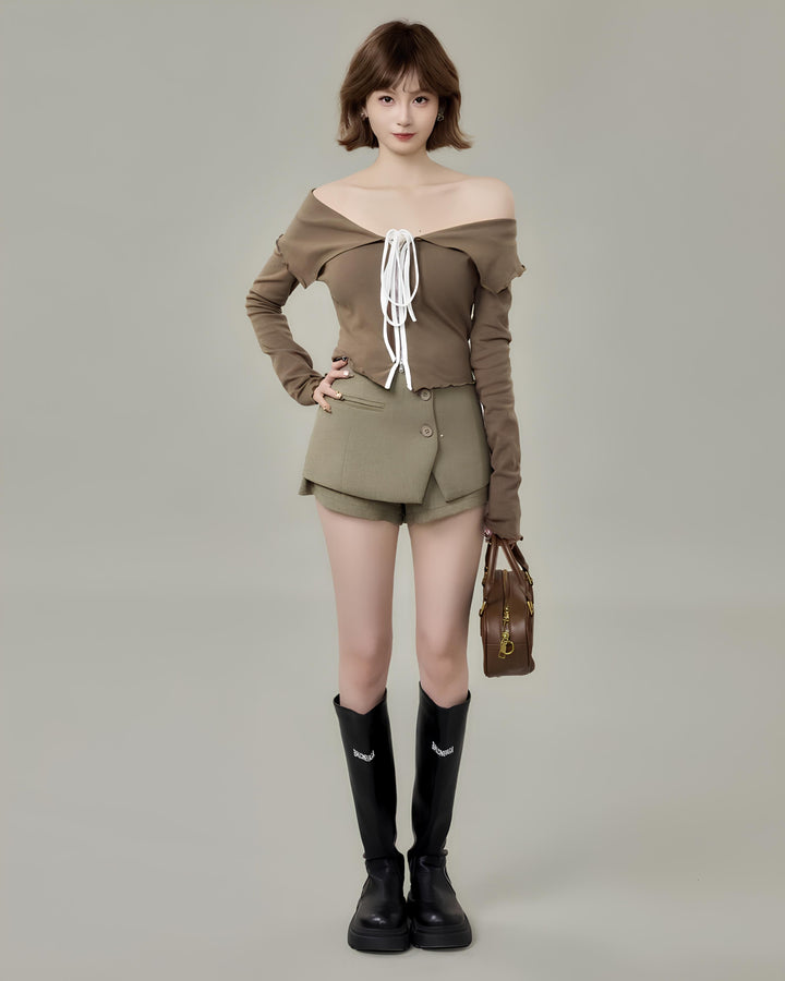 レイヤードボタンショートパンツ Mc 723