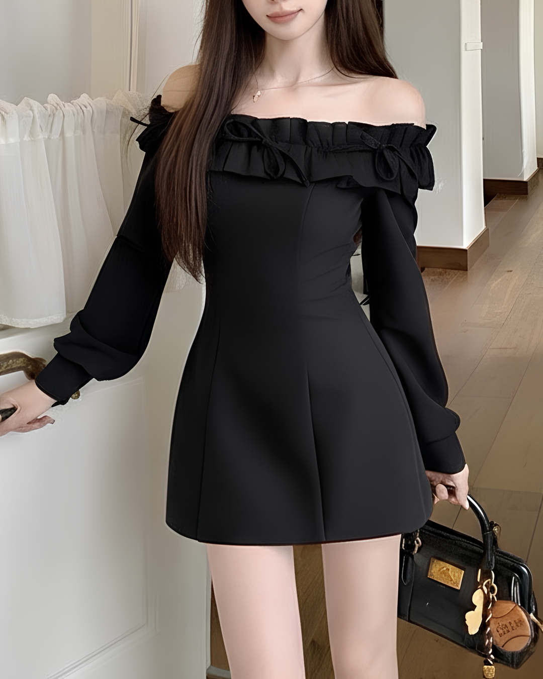 フリルオフショルミニワンピース Mc  720