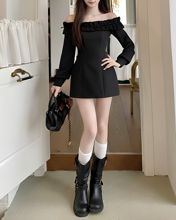 フリルオフショルミニワンピース Mc  720