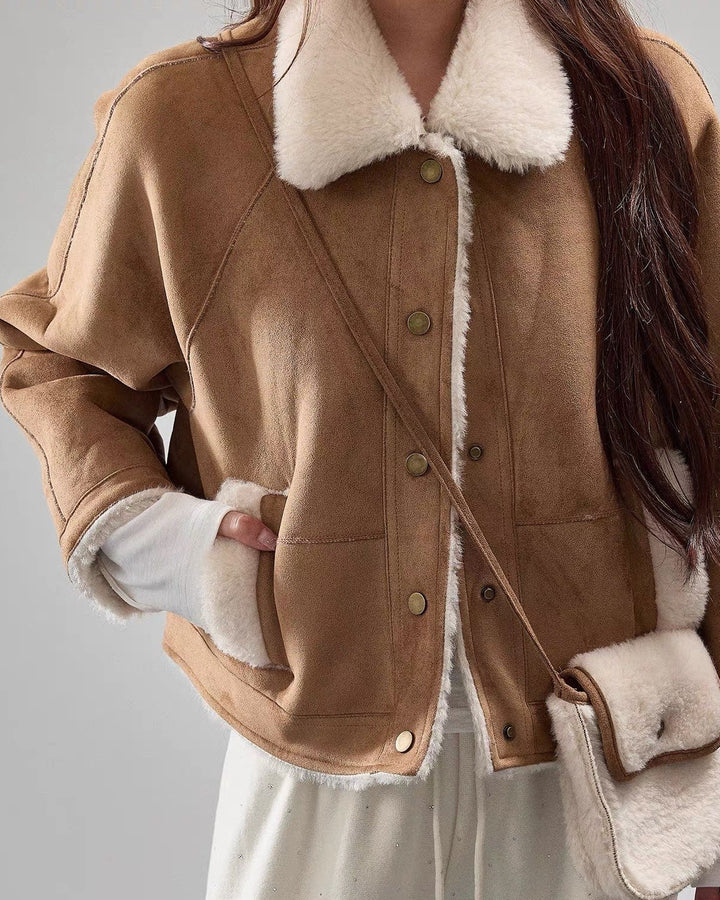 スエードタッチムートンショートジャケット Mc573