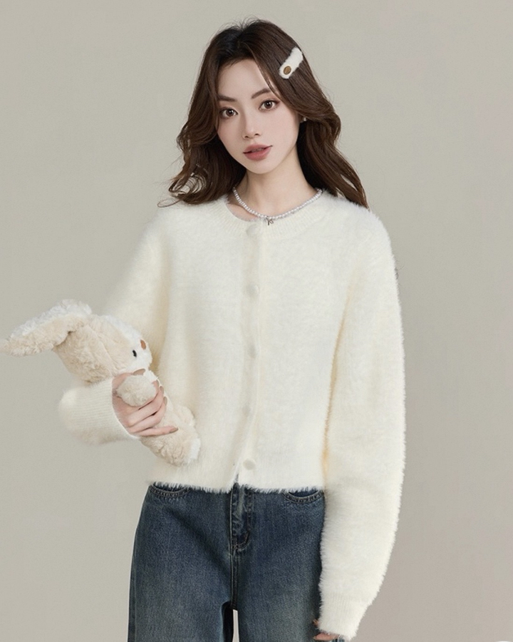 ミンクタッチショートカーディガン Mc 584